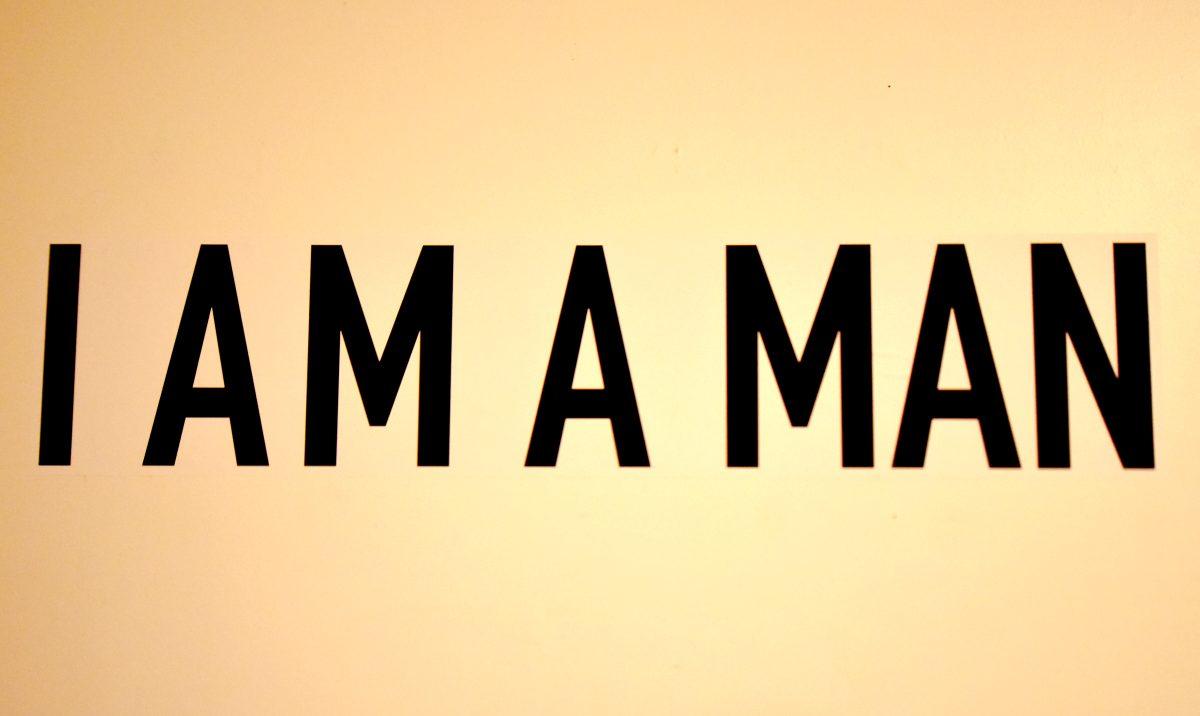 The phrase "I AM A MAN" is written on the wall at the "I Am A Man" exhibit in the African American Cultural Center Art Gallery on Jan. 16, 2019. The exhibit features the story of the Memphis sanitation workers' strike of 1968 and the civil rights movement. Running from Jan. 16 to Feb. 4, "I Am A Man" will feature a virtual reality experience for viewers.