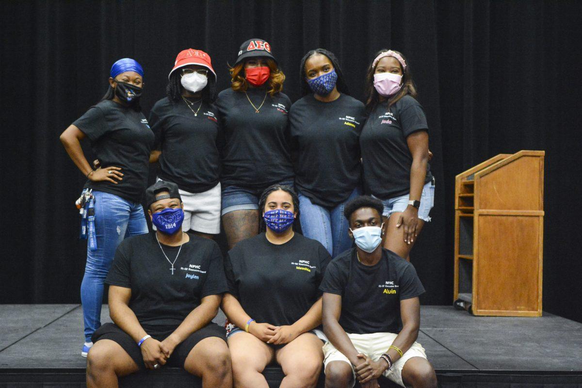 National Pan-Hellenic Council executive board members gather for a photo as the main events conclude Sept. 8 at Meat NPHC in Witherspoon Student Center.