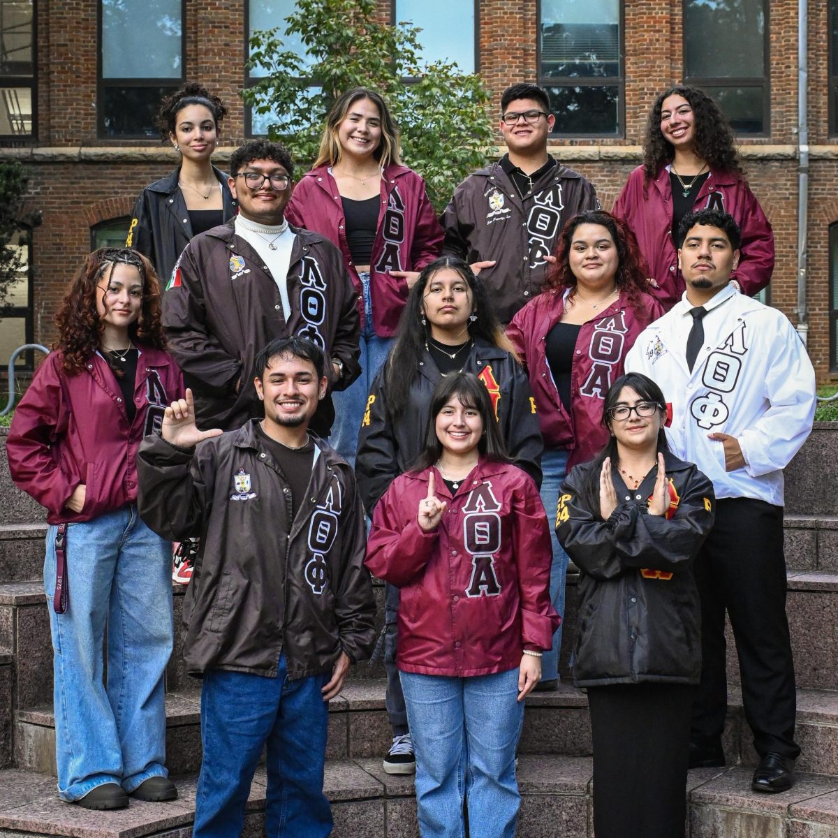 Portrait of members of Lambda Theta Phi Latin Fraternity, Inc., Lambda Theta Alpha Latin Sorority, Inc. and Latinas Promoviendo Comunidad/Lambda Pi Chi Sorority, Inc. taken on Friday, Oct.4, 2024.