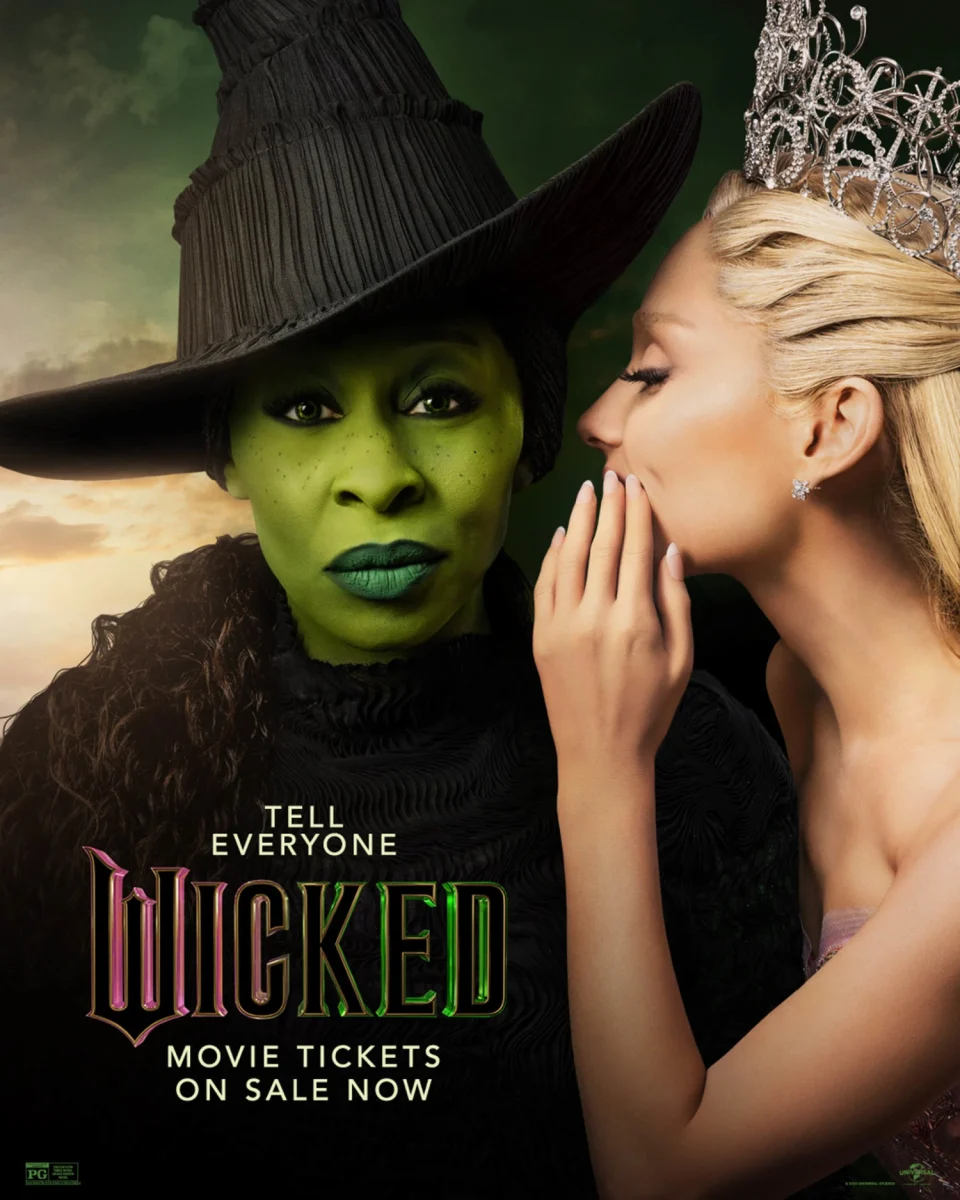 Official promotional poster for the Wicked (2024) movie 