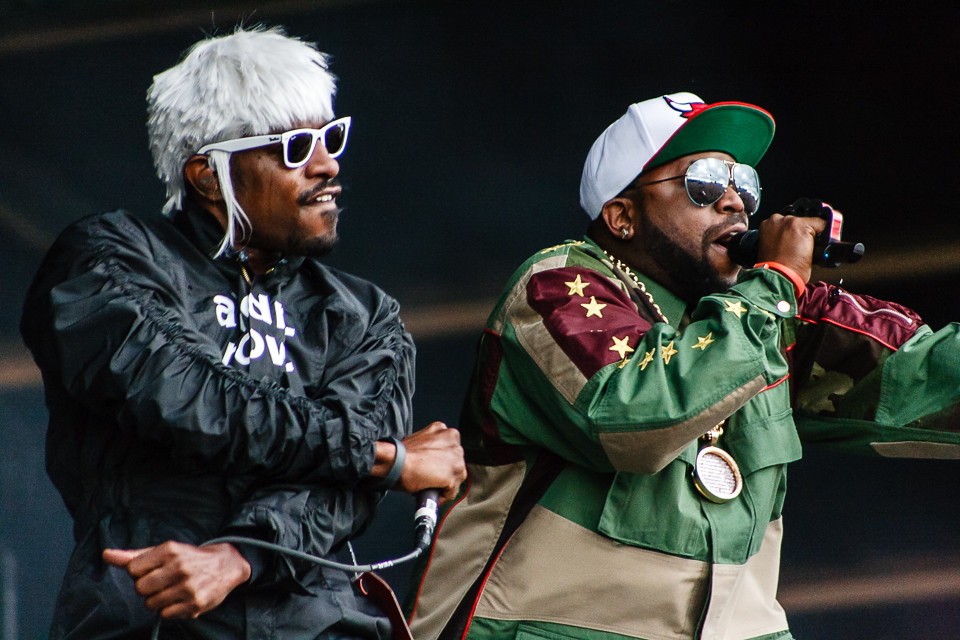 A photo of Big Boi and André 3000 performing at Wireless Festival Birmingham 2014 from Creative Commons