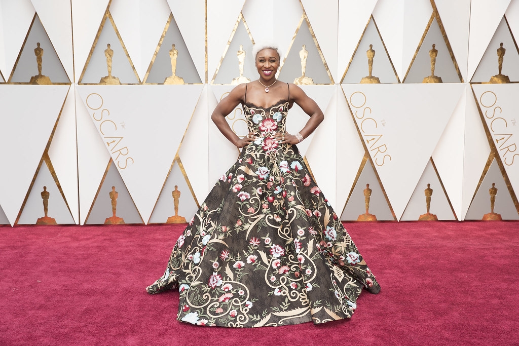 Photo of Cynthia Erivo at the 2017 Oscars red carpet from Creative Commons