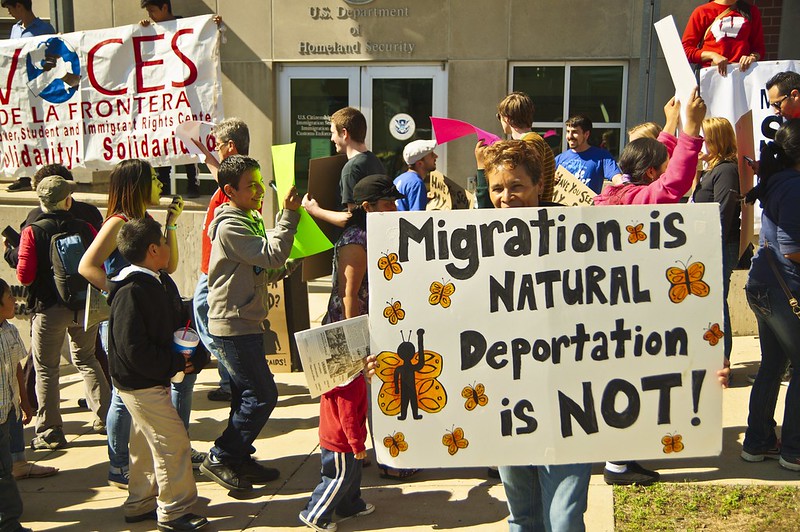 Protest on migration and the workforce