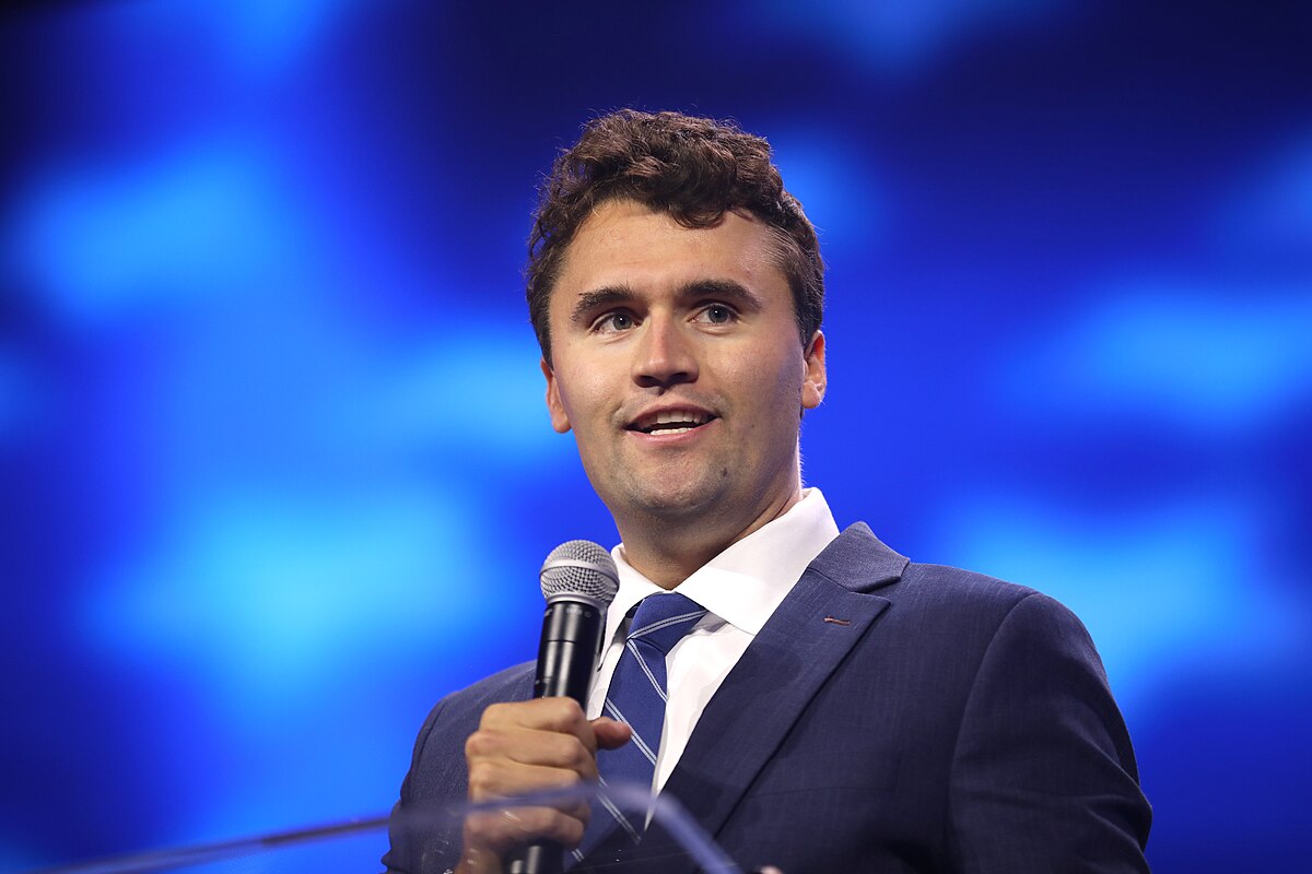 Charlie Kirk speaking with attendees at the 2nd Annual Turning Point USA Winter Gala at the Mar-A-Lago Club in Palm Beach, Florida. From Wikimedia Commons