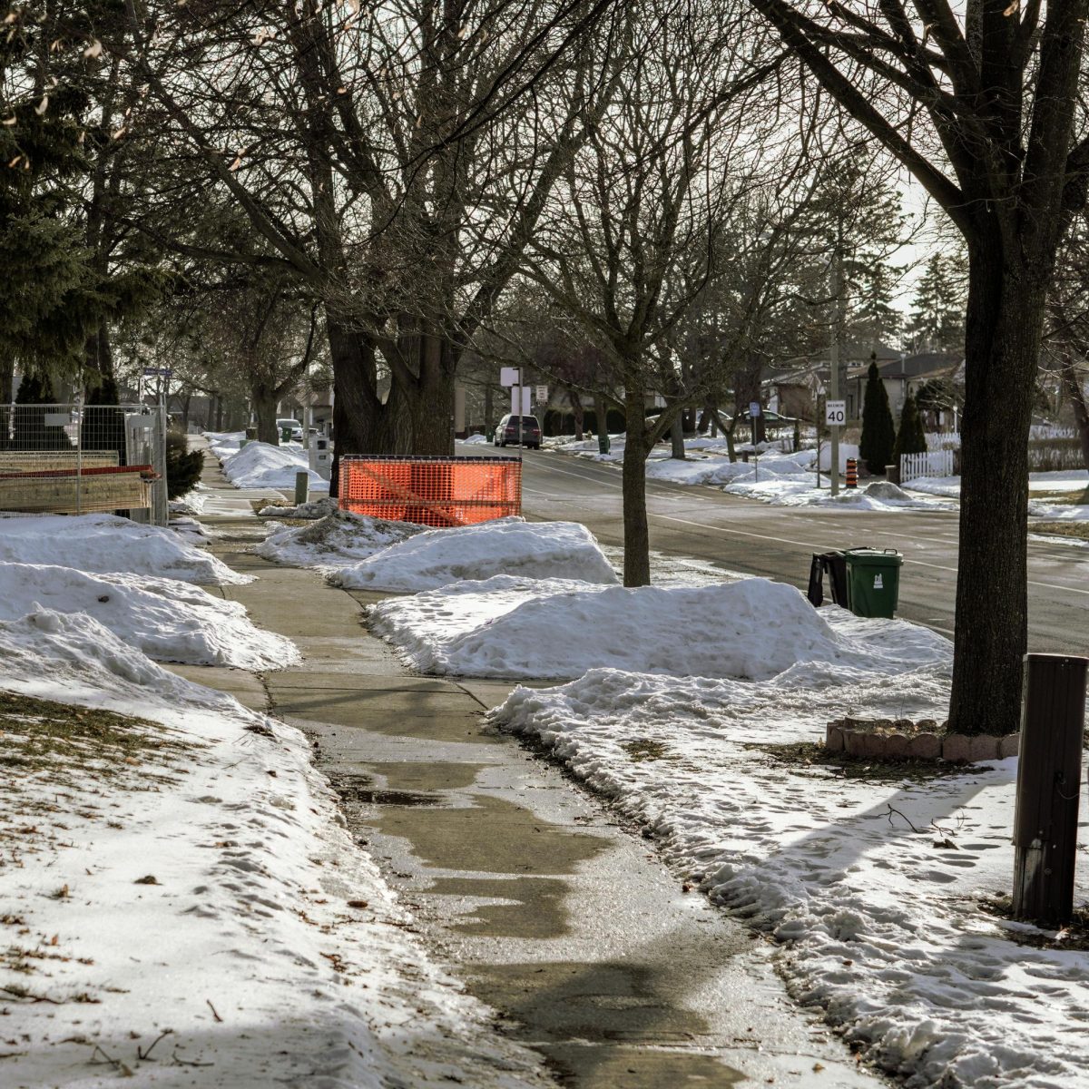 Sidewalk during Winter