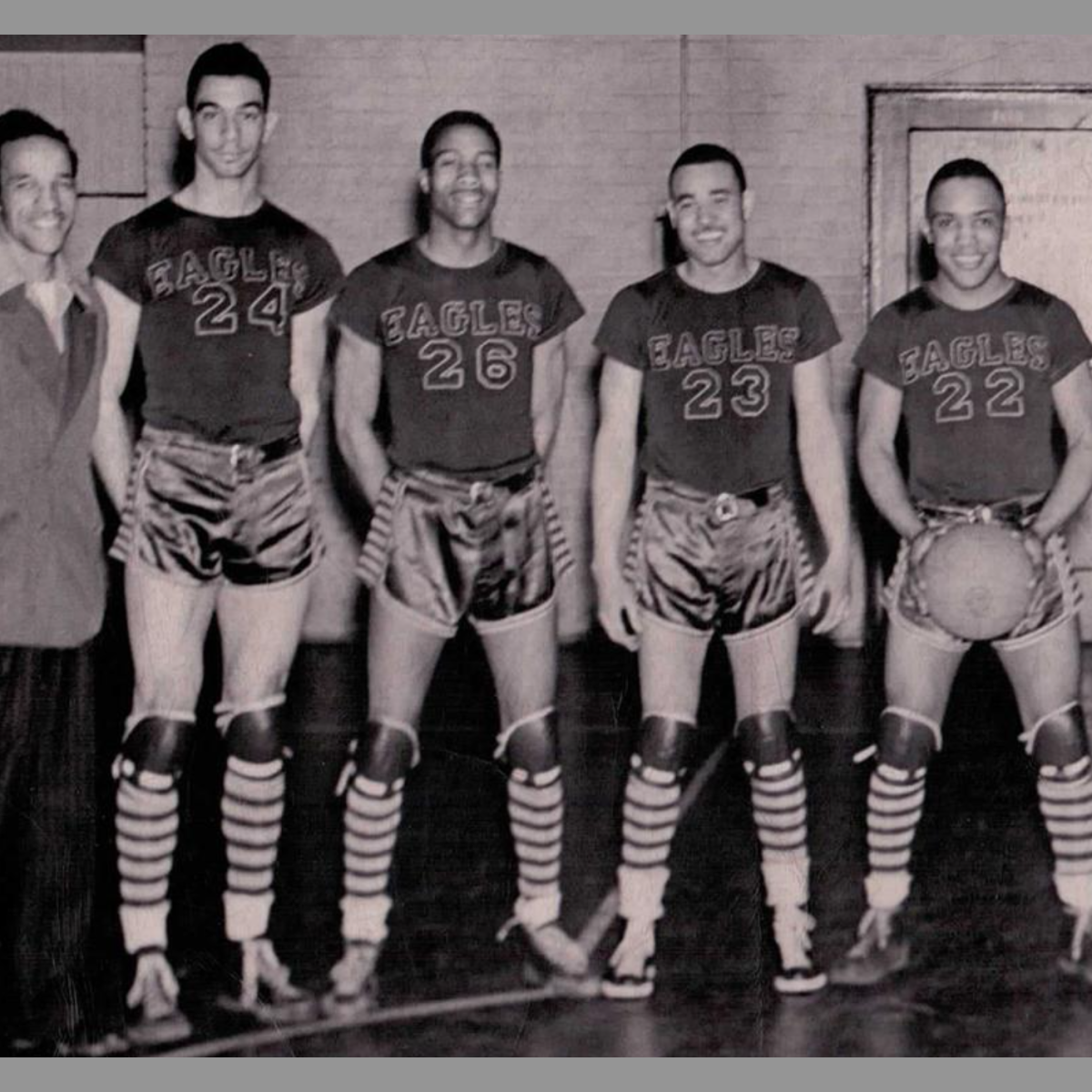 During the Jim Crow era, North Carolina College faced the Duke School of Medicine in the "secret game" on March 12, 1944. Photo courtesy of NCCU Athletics.
